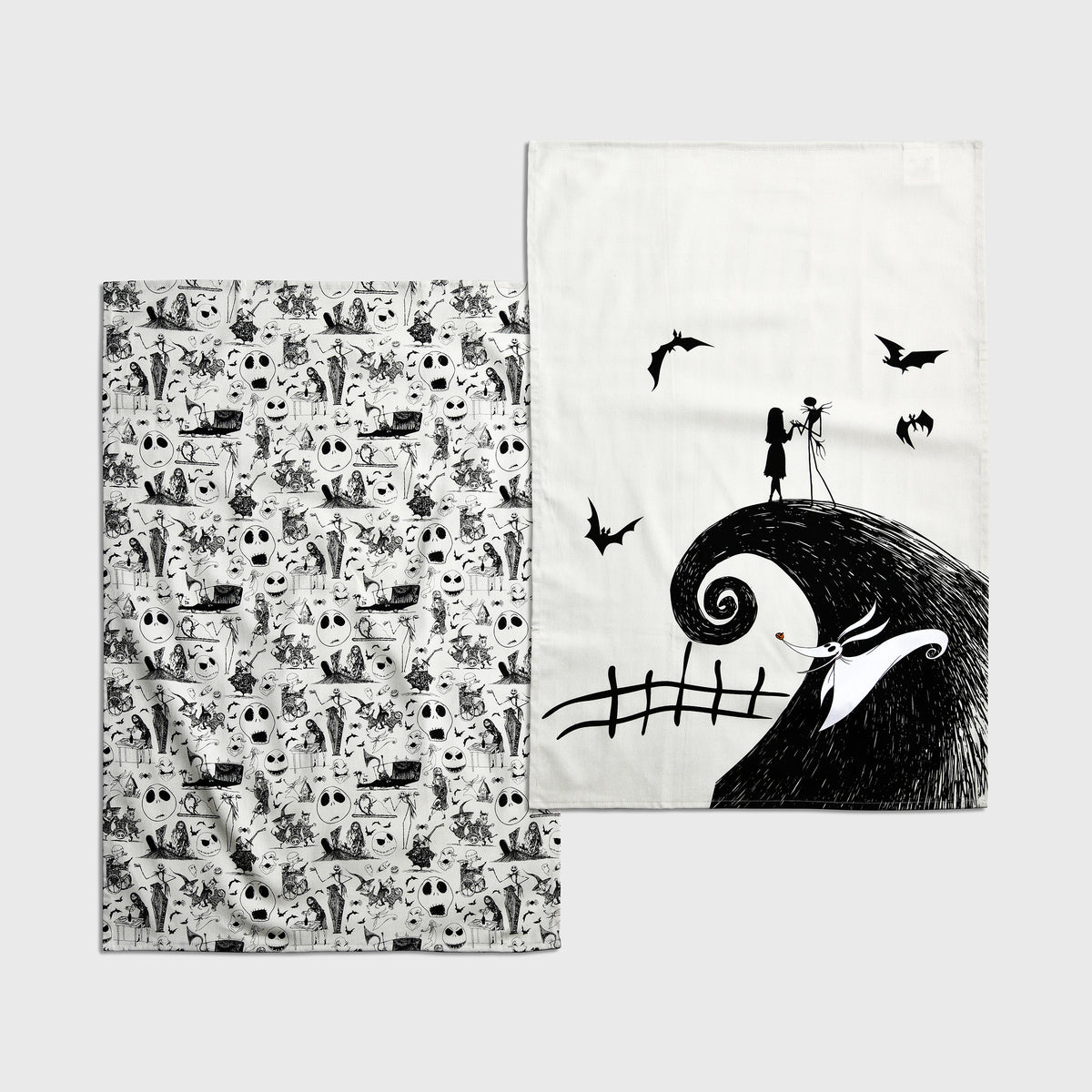 Ukonic Disney The Nightmare Before Christmas Black And White Kitchen Hand  Towel Set : Target