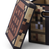 Minecraft Crafting Table Fabric Storage Bin Cube Organizer with Lid | 13 Inches