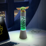 Star Wars Mandalorian The Child Green Glitter Lamp