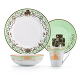 Disney Princess 16-Piece Dinnerware Set #3 - Moana, Pocahontas, Snow White, Merida