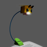 Minecraft Yellow Bee Battery-Powered Reading Light with Clip and Adjustable Arm