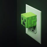 Minecraft Green Creeper Plug-In Nightlight with Auto Dusk to Dawn Sensor
