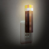 Minecraft Brown Stone Torch Plug-In Nightlight with Auto Dusk to Dawn Sensor