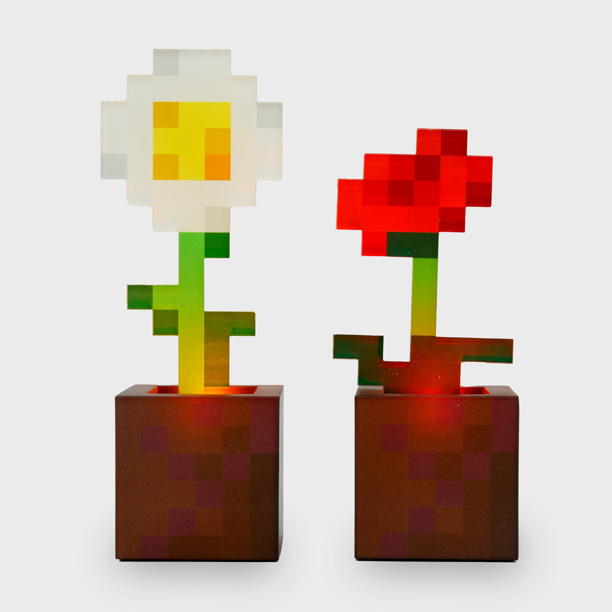 minecraft plant pot Minecraft Daisy and Poppy Flower Pot Mood Lights – Ukonic
