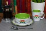 Friends Central Perk 3 Piece Ceramic Dinner Set | Plate | Bowl | Mug