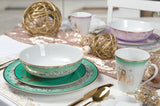 Disney Princess 16-Piece Dinnerware Set #2 - Tiana, Rapunzel, Aurora, Mulan