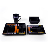 Star Trek Black TNG Lcars 16 Piece Dinner Set