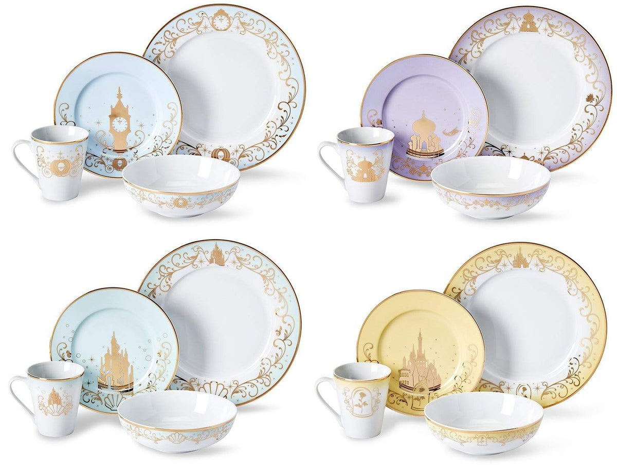 Disney Princess Dinnerware Set 1 Cinderella Jasmine Ariel Belle Ukonic