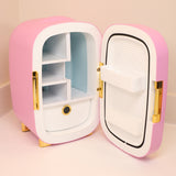 Sanrio Hello Kitty Beauty Fridge Thermoelectric Cooler with Light-Up LED Mirror, 7L, Pink