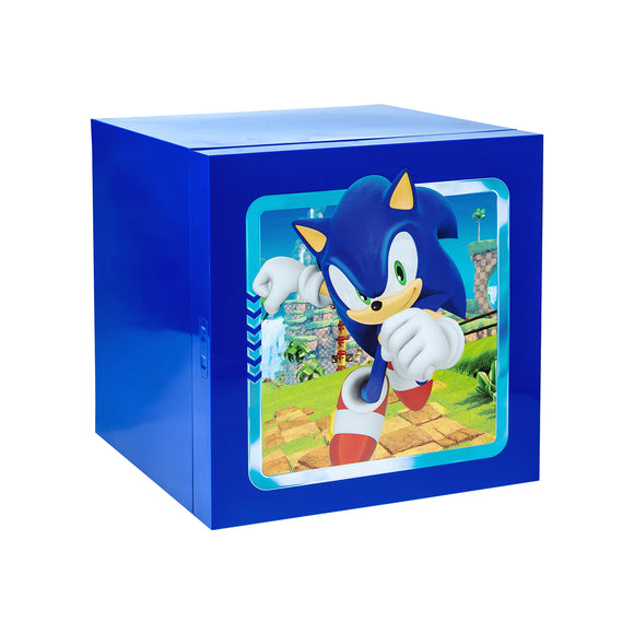 Sega Sonic the Hedgehog Mini Fridge Thermoelectric Cooler, 6.7L, AC/DC Power, Blue