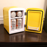 Hufflepuff Mini Fridge Thermoelectric Cooler from the Wizarding World of Harry Potter, 4L, Yellow
