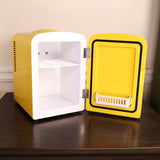 Hufflepuff Mini Fridge Thermoelectric Cooler from the Wizarding World of Harry Potter, 4L, Yellow