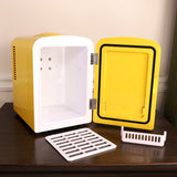 Hufflepuff Mini Fridge Thermoelectric Cooler from the Wizarding World of Harry Potter, 4L, Yellow