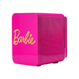 Barbie Hot Pink Gold Mini Fridge Thermoelectric Cooler with AC/DC Power, 4L