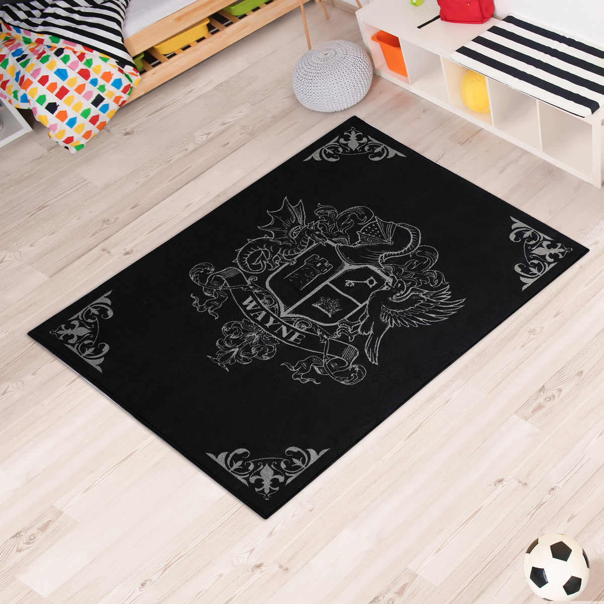 Batman Black Wayne Manor Large Printed Area Rug – Ukonic