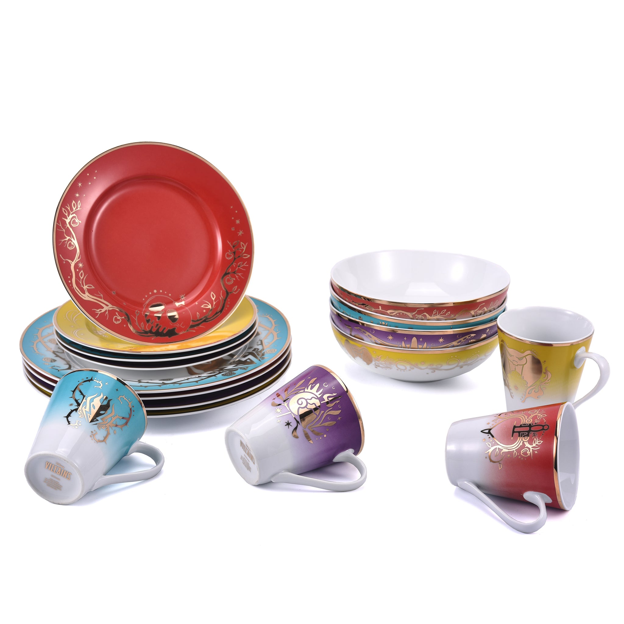 Disney Themed 16 Piece Ceramic Dinnerware Set- Collection 2