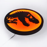 Jurassic Park T-Rex Logo LED Wall Light Sign | 12 Inches Tall