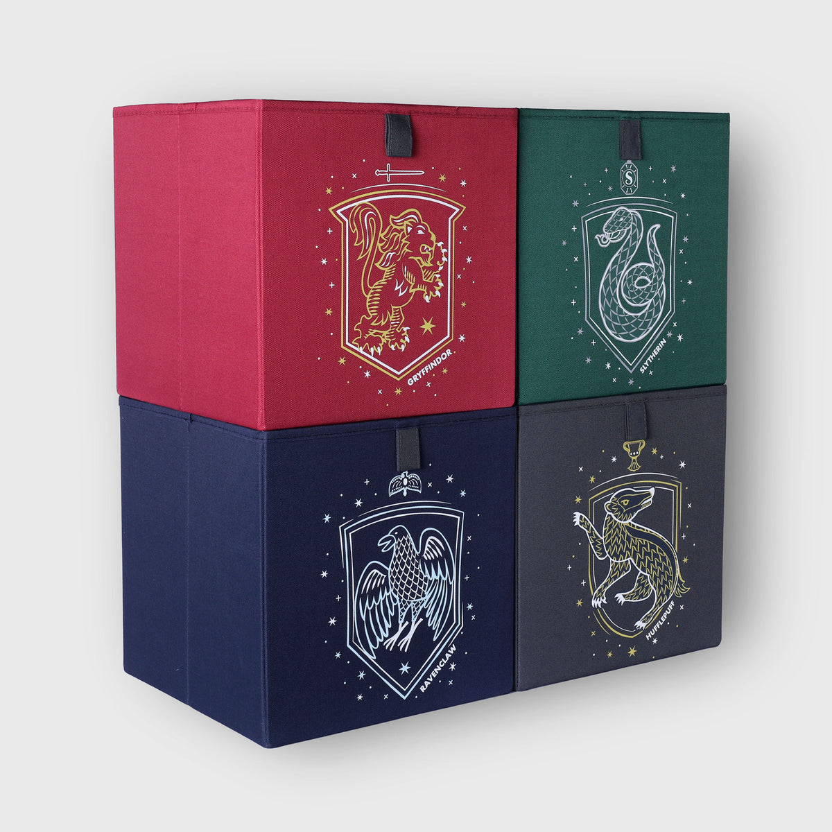 Harry Potter Hogwarts Houses 11-Inch Storage Bin Cube Organizers | Set ...