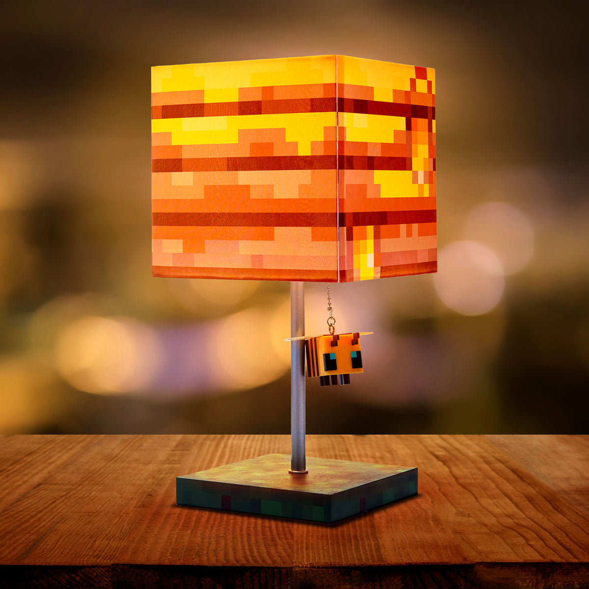 Minecraft Yellow Bee Nest Block Desk Lamp with 3D Bee Puller Free U.S ...