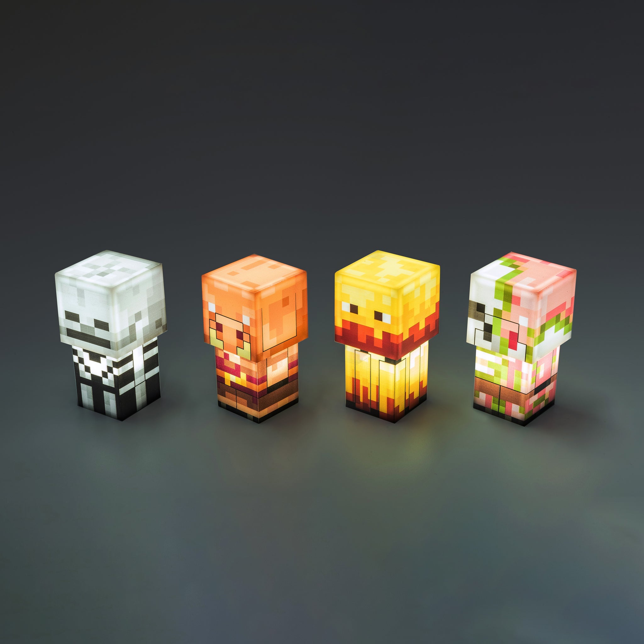 Ukonic Minecraft Mini Mob Figure Mood Lights  Skeleton, Blaze, Piglin,  Zombified Piglin : Target