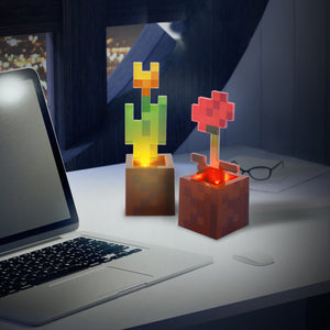 Minecraft Orange Tulip and Poppy Flower Pot Mood Lights