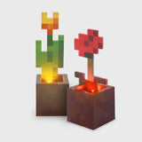 Minecraft Orange Tulip and Poppy Flower Pot Mood Lights