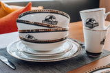 Jurassic Park Logo 16-Piece Ceramic Dinnerware Set Replica