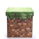 Minecraft Green Grass Block Storage Bin With Lid
